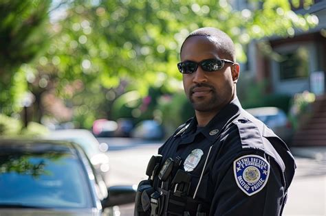 Military Cop Patrolling Neighborhood